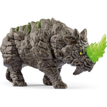 Schleich Eldrador Creatures - Stone Battle Rhino Figurine - Fantasy Rhinoceros for Boys and Girls - Durable Rock Beast Figures - Ages 7+ | 70157