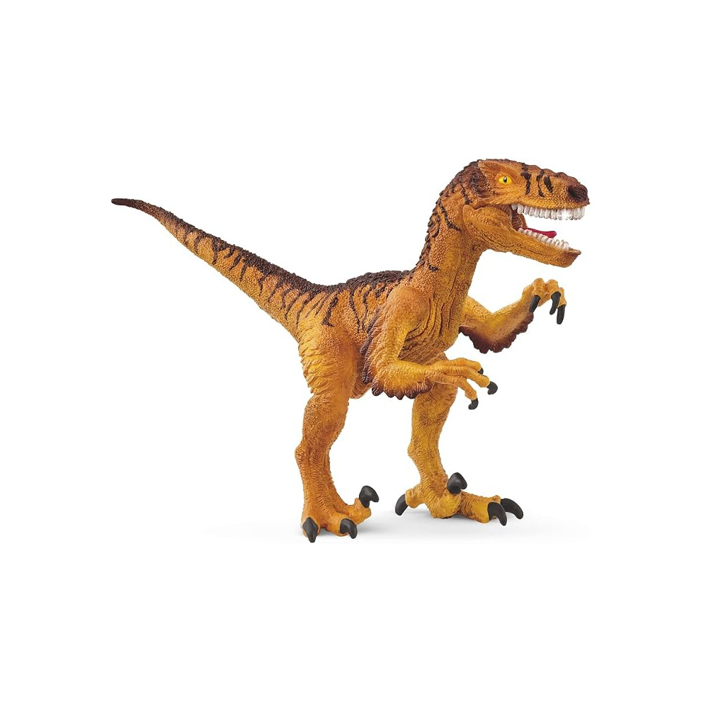 Schleich Dinosaurs - 7", Realistic Velociraptor Dinosaur Toy. Detailed Dino Action Figure With Movable Jaw - Cool Toys For Kids Ages 5+, 15045