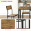 Three-Piece Minimal and Compact Dining Set, Rustic Brown 8