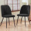 (BLACK, 2pcs) 2/4/6pcs Velvet Dining Chairs Sturdy Metal Legs 5