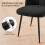 (BLACK, 2pcs) 2/4/6pcs Velvet Dining Chairs Sturdy Metal Legs 6