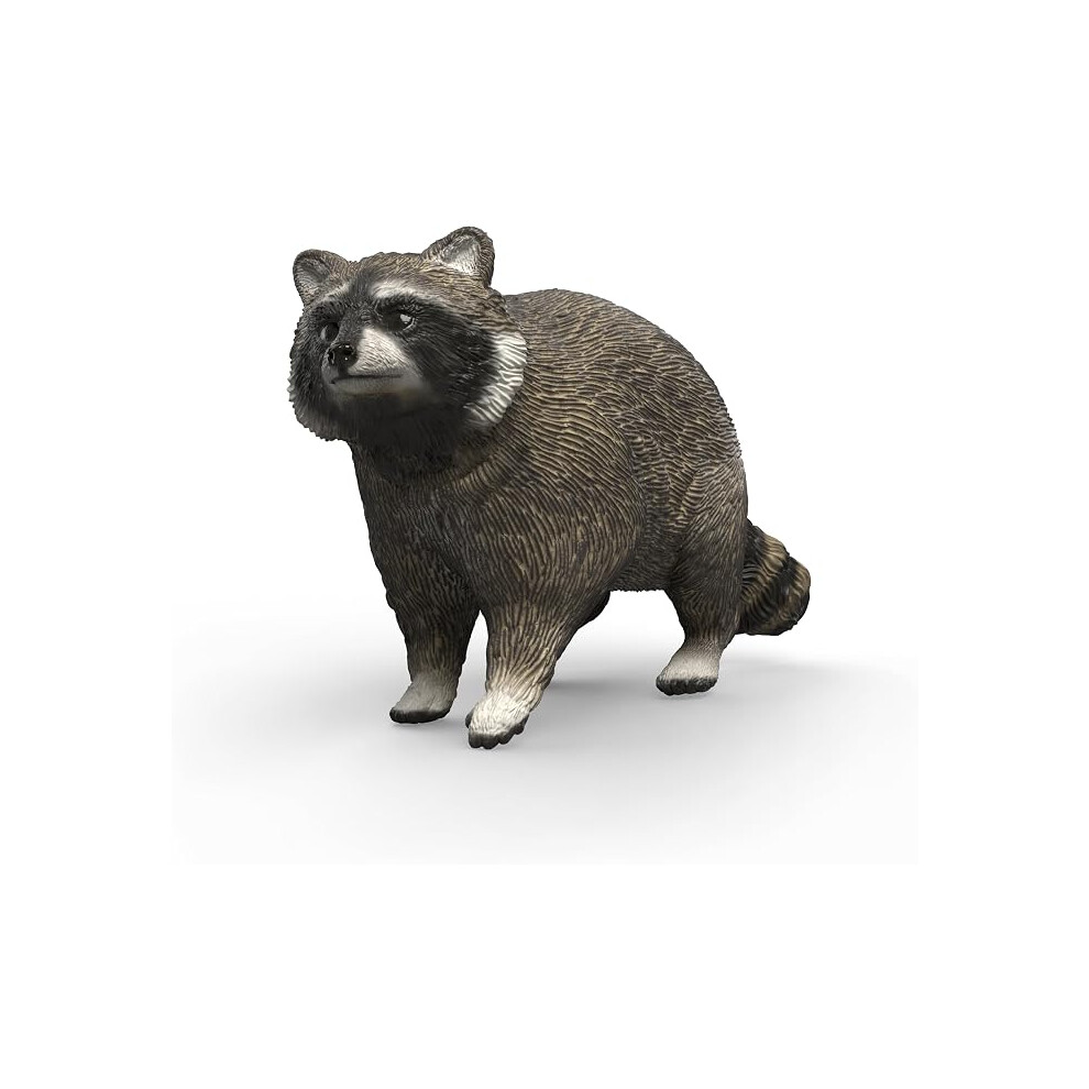 Schleich Wild Life - Raccoon Figurine - Realistic Forest Wildlife Animal Figurine For Boys And Girls - Imaginative Play Animal Toys - Ages 3+ | 14937