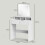 Storage Dressing Table, with LED Light Mirror - White 2