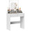 Storage Dressing Table, with LED Light Mirror - White 1