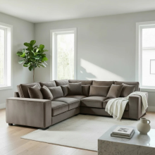 (4 Seater Corner Right Hand, Coffee Grey Velvet) SLOANE SOFA SET 3+2 PLUSH VELVET SUITE SETTEE COUCH 1,2,3 SEATER CORNER LOVESEAT LONGUE