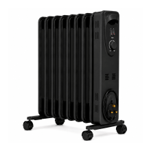 (2kW 9 Fin) MYLEK Oil Filled Radiator Thermostat Timer Options