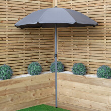 1.7m Outdoor Garden Patio Parasol Sun Shade in Grey