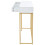 Console table, hallway table with 2 drawers, light luxury style side table, sofa table, 110x32x85 cm, white/gold 4
