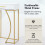Console table, hallway table with 2 drawers, light luxury style side table, sofa table, 110x32x85 cm, white/gold 9