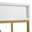 Console table, hallway table with 2 drawers, light luxury style side table, sofa table, 110x32x85 cm, white/gold 13