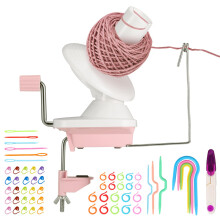 Manual Yarn Ball Winder, Knitting Wool Winder Tool with Adjustable Holder, Crochet Yarn Organiser for Making Centre Pull Yarn Balls