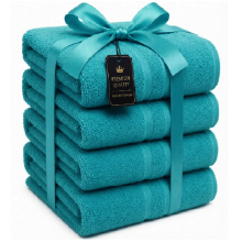 (Teal/Turquoise) 4 X Extra Large Bath Towel Jumbo Bath Sheet 100% Egyptian Cotton Soft XXL Bath Sheet Towels