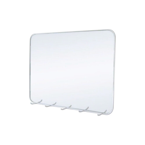 Blue Canyon Wire Mirror Wall Frame With Hooks White