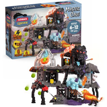 Schleich Eldrador - 119PC Smashrador Master Cave Fortress BattleCave Playset-Light Up LED Toy with 18 Battle Functions - with 4 BattleCaves - Ages 7+