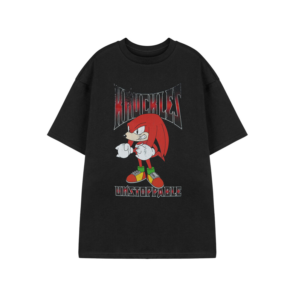 Sonic The Hedgehog (Small) Short Sleeved T-Shirt (Mens Black)