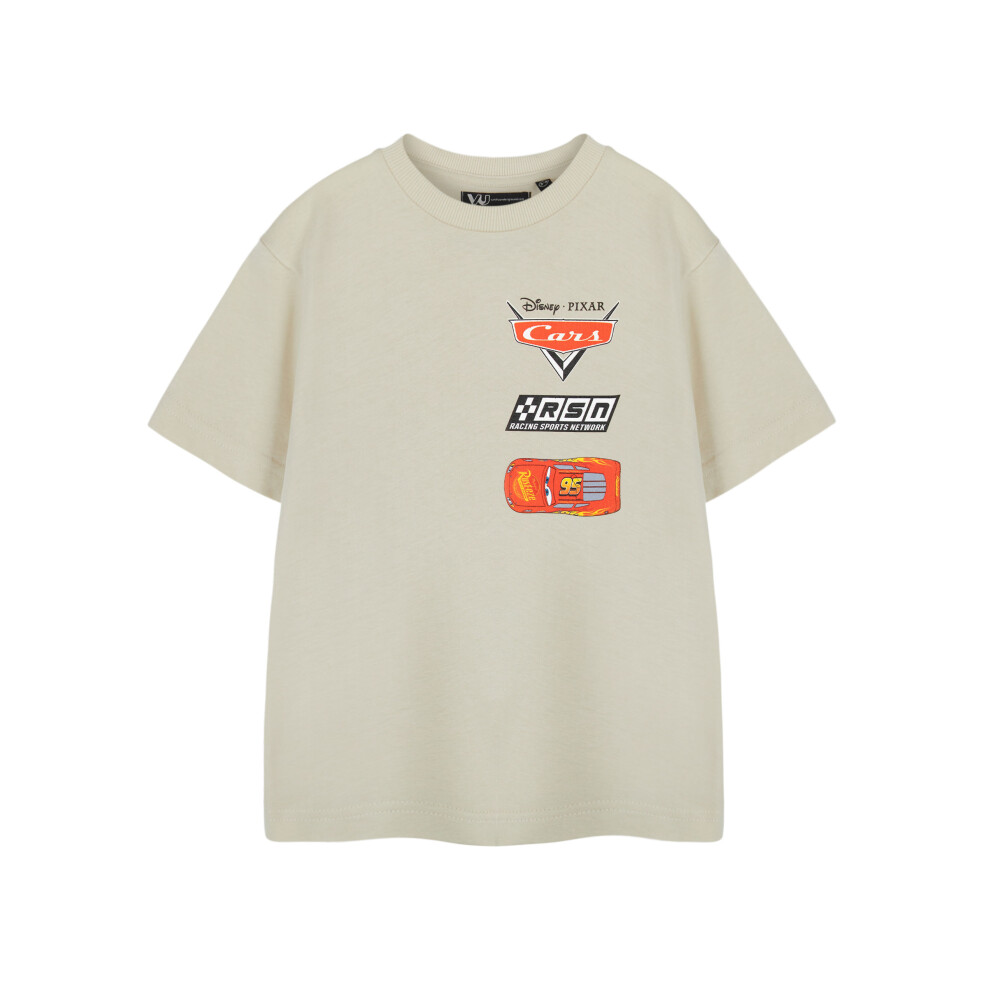 Disney (13-14 Years) Cars Short Sleeved T-Shirt (Boys Beige)