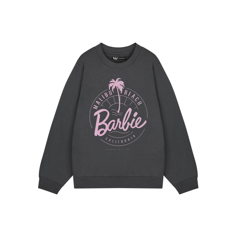 Barbie (Large) Sweatshirt (Womens Grey)