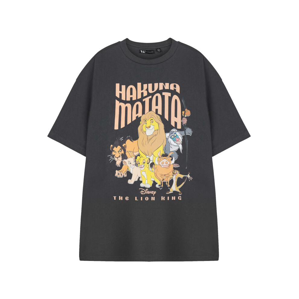 Disney (X-Large) The Lion King Short Sleeved T-Shirt (Womens Grey)