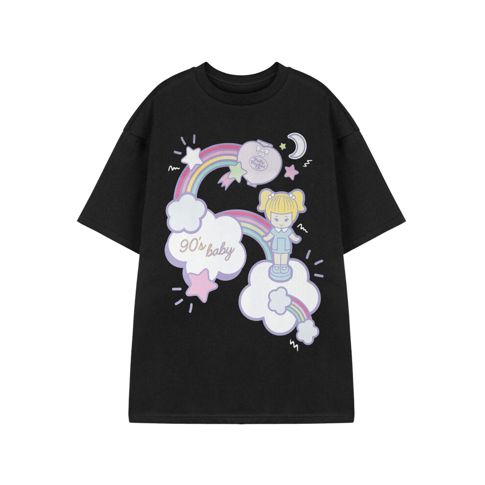 Polly Pocket (Xxx-Large) Short Sleeved T-Shirt (Womens Black)