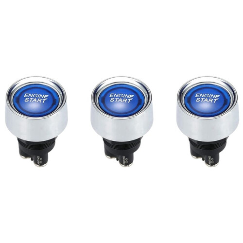 3X Engine Button Car  12V 24V  Car Start Engine Button Light  Button Start Ignition  for Racing-
