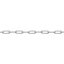 (20) Jewelco London Ladies Rhodium Plated Sterling Silver Elongated Oval Paperclip 2.3mm Chain Necklace - ACN043A