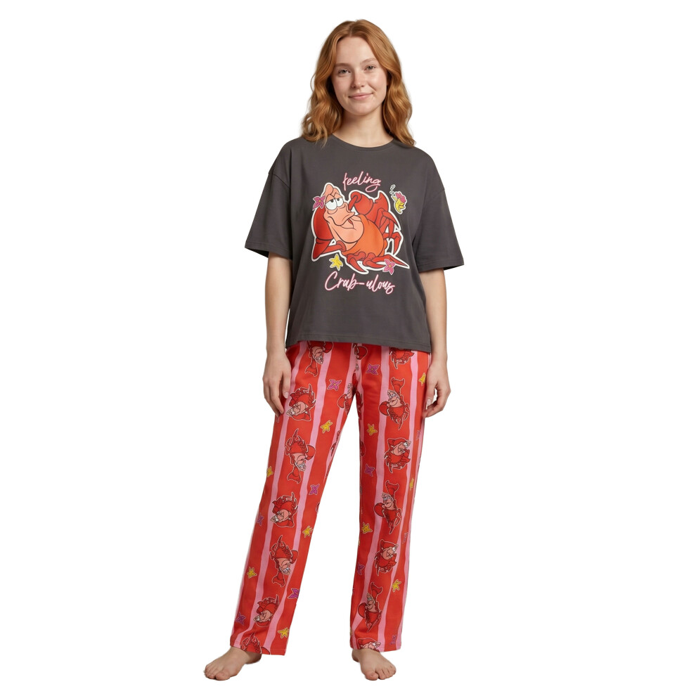 Disney (Medium) The Little Mermaid Short Sleeve Long Leg Pyjama Set (Womens Multicoloured)