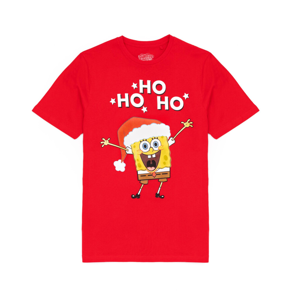 Spongebob Squarepants Men's Red Short Sleeved T-Shirt | | Official Merch | Size: Large - Image 3