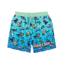 (9-10 Years) Minecraft Swim Shorts (Boys Blue)