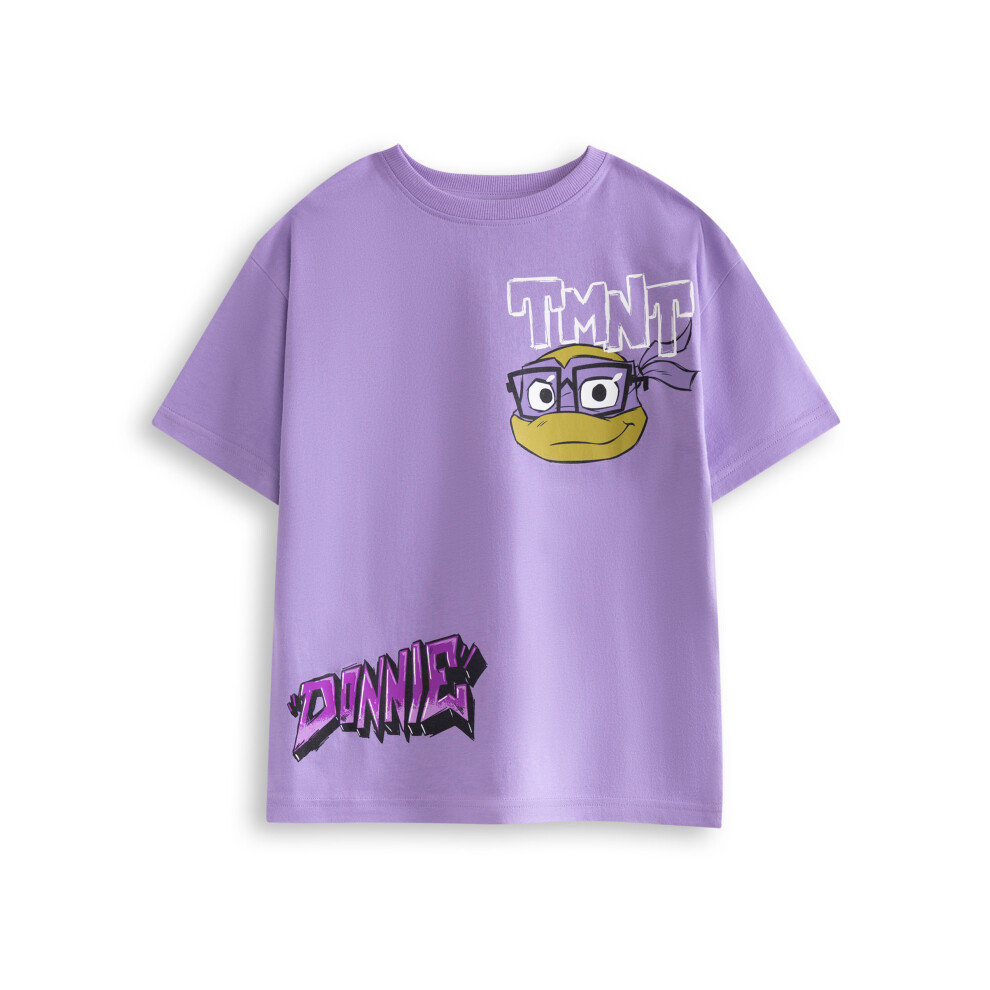 Teenage Mutant Ninja Turtles (9-10 Years) Short Sleeved T-Shirt (Boys Purple)