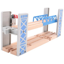 Binari Ferroviari In Legno Set di Giocattoli Ferroviari Ponte In Legno A Due Piani Accessori In Legno Cavalcavia Modello Giocattoli per Bambini Regali