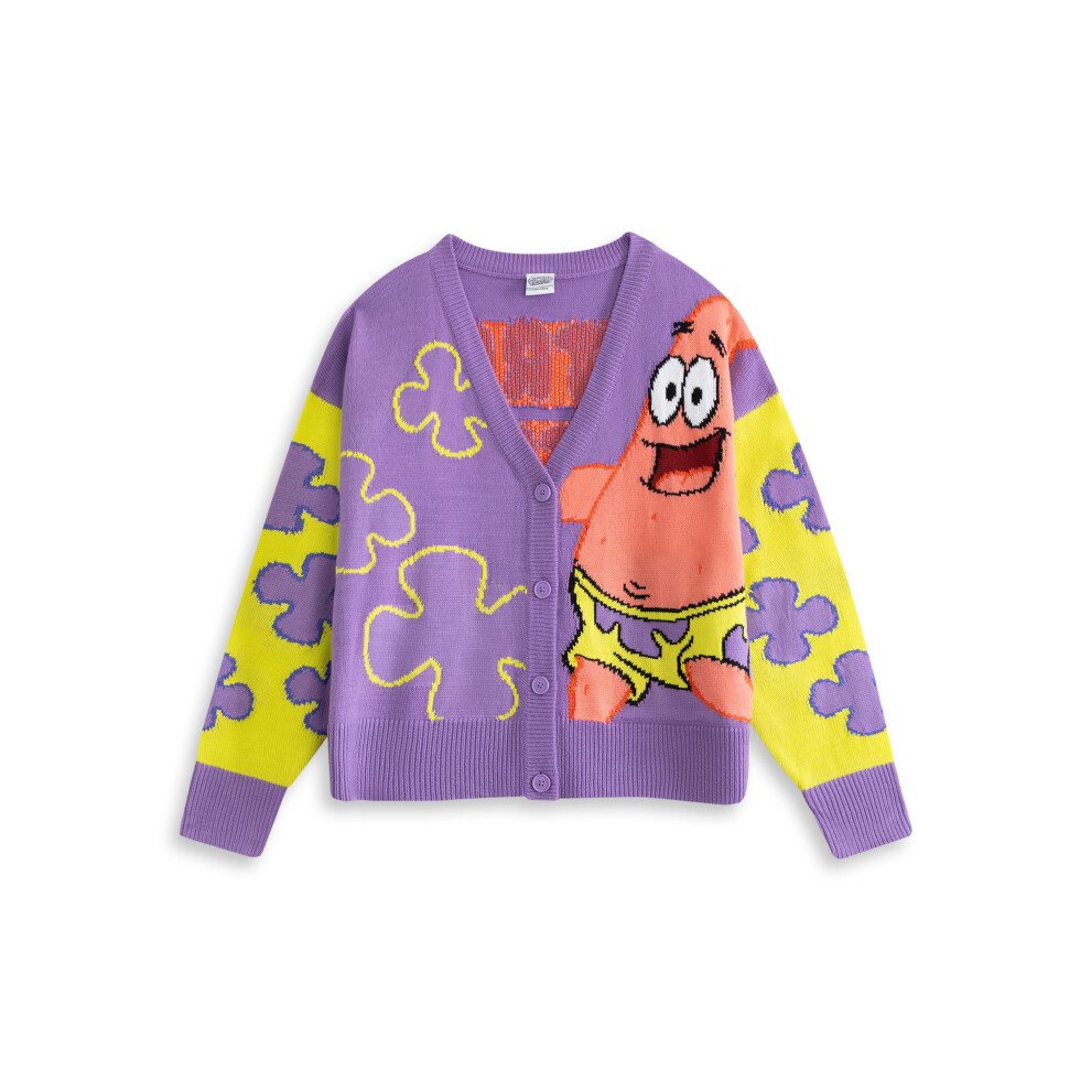 Spongebob Squarepants (Medium) Cardigan (Womens Purple)