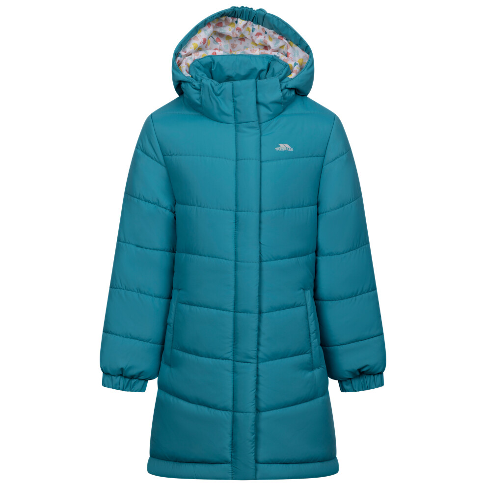Trespass (7 Years To 8 Years, Light Teal) Girls Water Resistant Jacket - Ellster