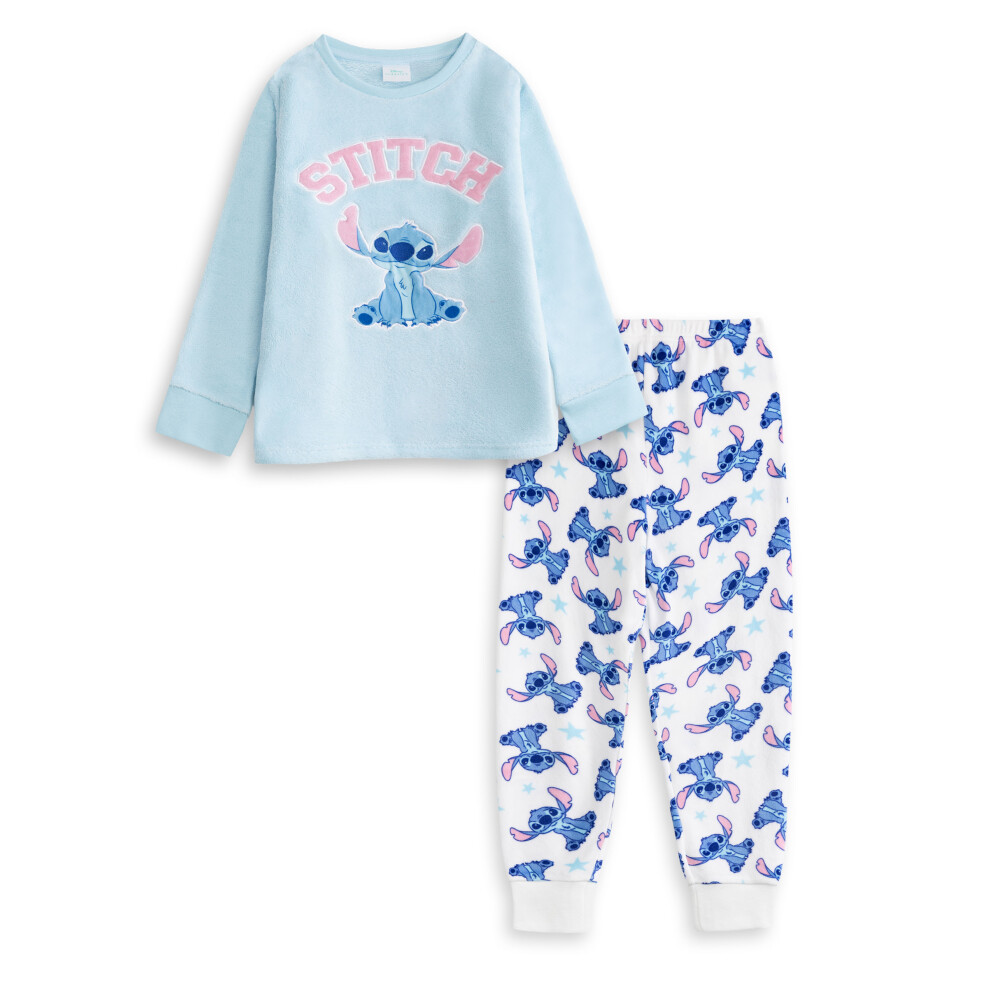 Disney (5-6 Years) Lilo & Stitch Long Sleeve Long Leg Pyjama Set (Girls Blue)