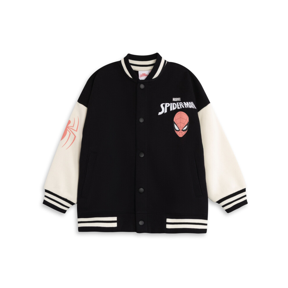 Marvel (7-8 Years) Varsity Jacket (Boys Black)