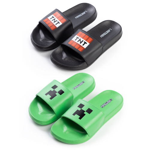 Minecraft (13 UK Child) Minecraft Sliders (Boys Multicoloured)