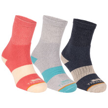 (6/9, Indigo Tone / Heather Grey / Pink Haze) Trespass Womens 5 Pack Walking Socks - Wendall