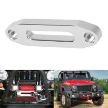 2 Stuks 125Mm 4000LBS Universele Chrome Billet Aluminium Hawse Fairlead Synthetische Mount Lier Touw 15000Lbs voor SUV ATV UTV