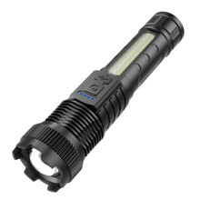Ultra Bright LED Flashlight USB-C Rechargeable High Power Torch with Built-in Battery for Camping and Outdoor Activities