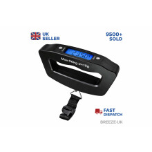 Digital Luggage Scale 50kg Portable Travel Suitcase Weight LCD Strap UK