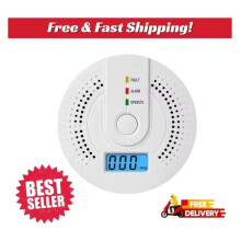 Carbon Monoxide Detector Warning Alarm Sensor LED Digital Battery Powered