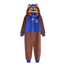 (6-7 Years, Brown/Royal Blue) Paw Patrol Childrens/Kids Chase Applique Face All-In-One Nightwear