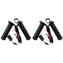 2X 7/8 Motorcycle Heated Handlebar Electric Hot Grips 12V Handle Warmer 22mm Adjustable Temperature Accessories