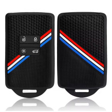 Alpine Renault Tricolour Key Case Cover Holder Fob Keychain Silicone