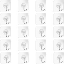 30 Pcs Hooks Transparent Strong Self Adhesive Door Wall Hangers Hooks Suction Heavy Load Rack Cup Sucker For Kitchen Bathroom