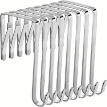 8PCS over the Door Hooks Multi-Purpose Door Hanger for Bathroom Kitchen Towels Hats - Hanging Organizer for Home Organization