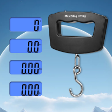 Portable Digital Scale LCD Display Fish Weight Backlight Hanging Kitchen Scale Luggage Hook Suitcase Travel Weighing Scale 50KG