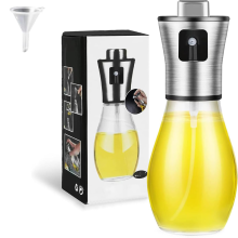 Olive Oil Sprayer for Cooking,200ml glass Olive oil sprayer, Vegetable Oil sprayer with funnel ,Oil sprayer,Baking, Frying, BBQ
