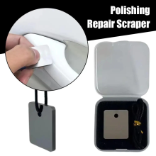 Tungsten Steel Car Paint Repair Tool - Concave Denibbing File, Overspray Remover, Paint Runs Scraper Kit for Auto Body Shop