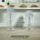 Set of 2 Swivel Bar Stools with Backrest Adjustable Grey 7