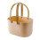 (Pink) Large Capacity Portable Bath Basket with Silicone Handle for Bathroom Storage 1
